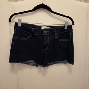No boundaries women's size 9 short shorts jean shorts bottoms dark blue